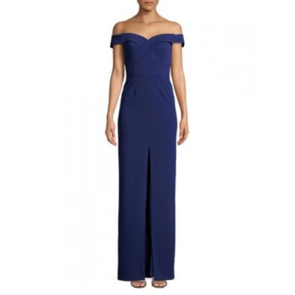 Aidan by Aidan Mattox Off The Shoulder Column Gown